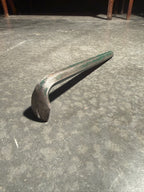 Antique Hand-Forged Gooseneck Nail Puller Bar, Green, c. 1900–1925