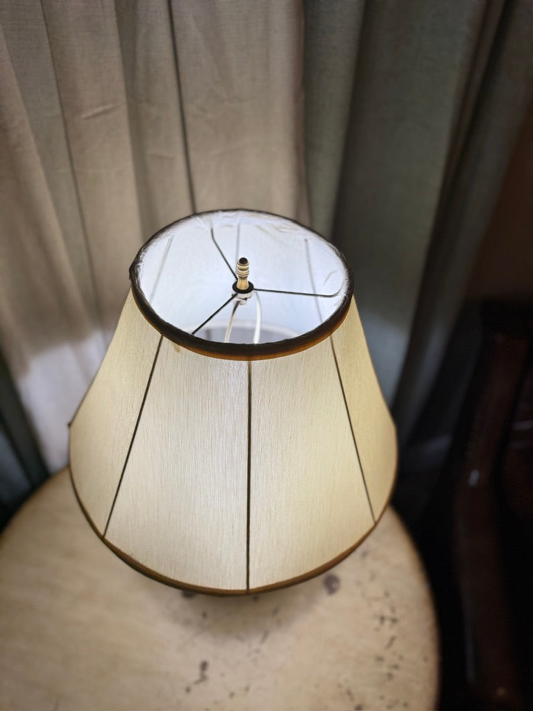 Mid-Century Stiffel Brass Table Lamp c.1960 – Polished Spun Brass Baluster Base with Parchment Shade
