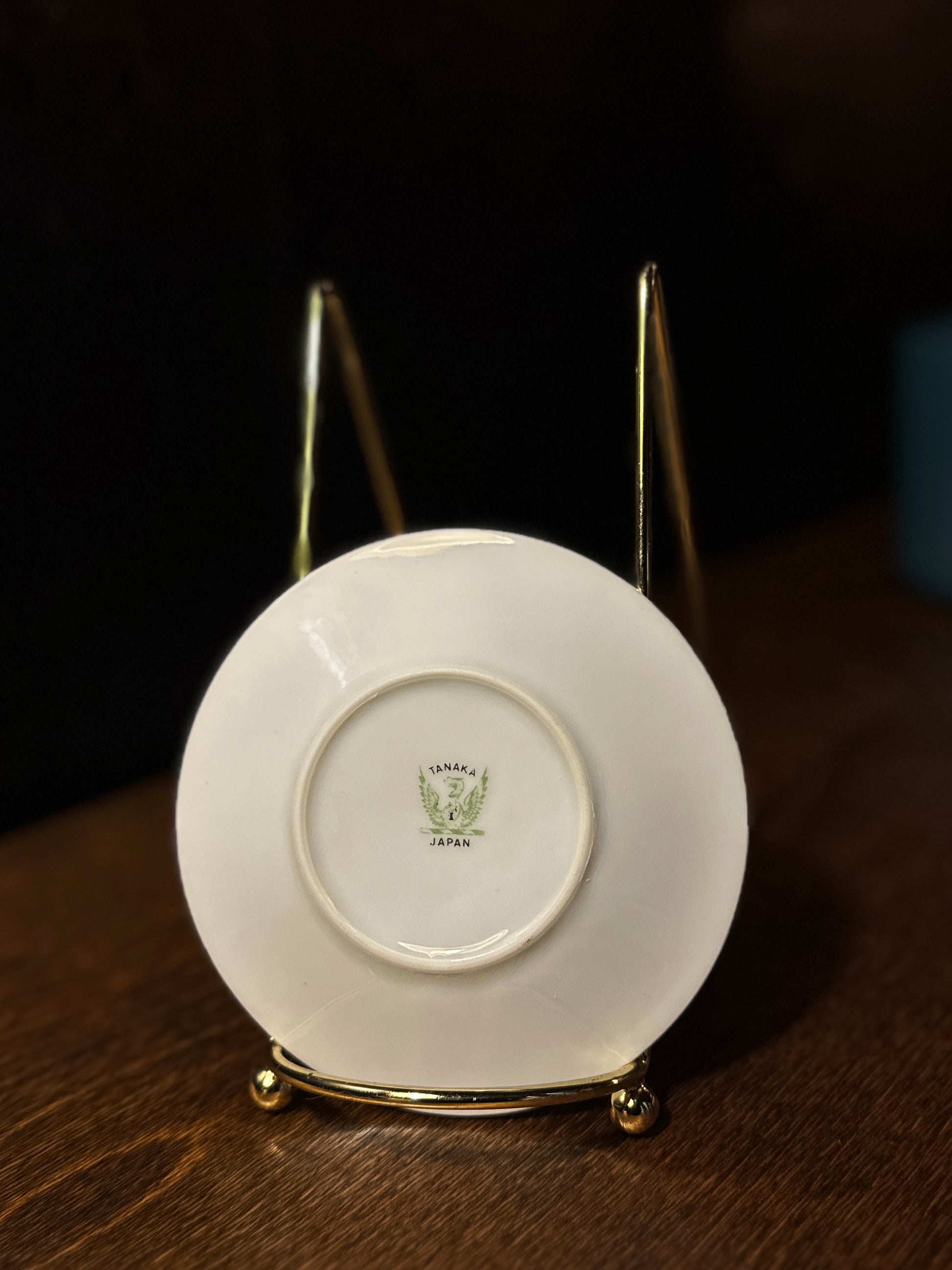 Tanaka Japan Porcelain Saucer with Geisha Scene