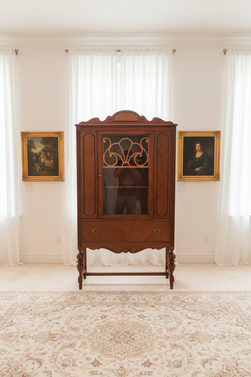 Federal American Revival Mahogany Vitrine Cabinet, American, c. 1925-1945