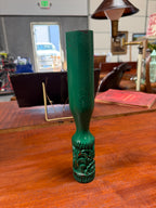 Antique Hand-Carved Wood Candlestick in Green Paint, c. 1880–1925