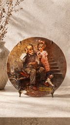 Vintage Norman Rockwell “The Cobbler” Knowles Plate, c. 1978