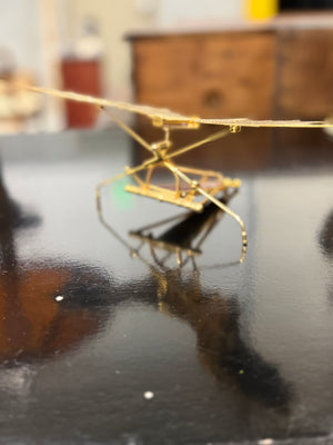 Noble Collection Da Vinci Flying Machine Brass Ornithopter Replica