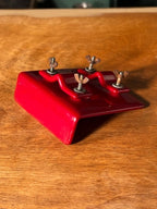 Vintage Red Rubber-Coated Steel Fishing Rod Rack, c. 1955–1980