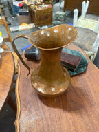 Antique Hand-Raised Copper Water Pitcher, 13 in., c. 1880–1925