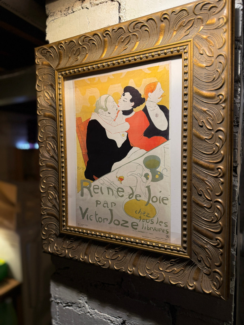 Framed Reine de Joie Toulouse-Lautrec Paris Poster