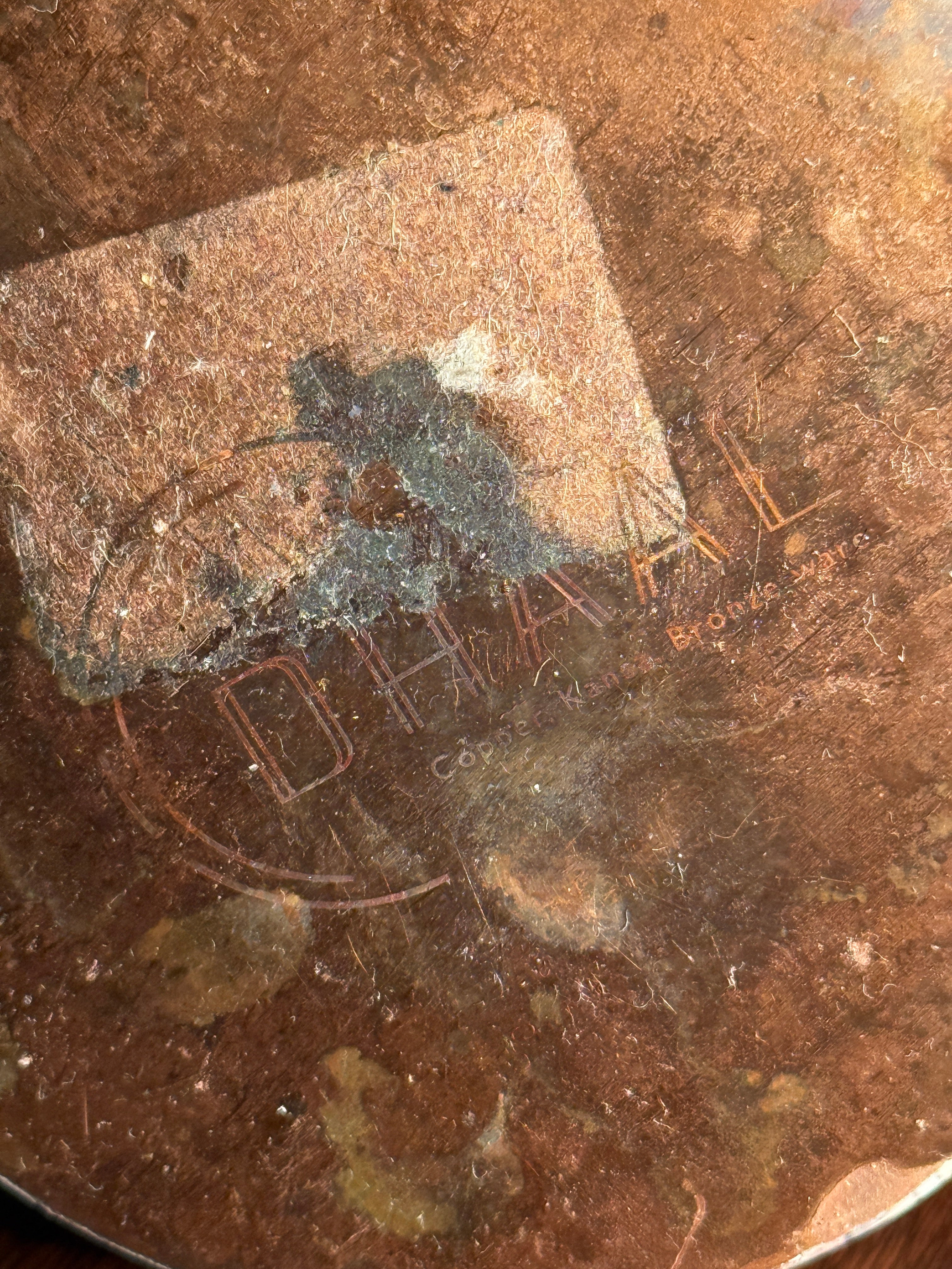 Antique American Copper Bronzeware Vase by DHAAL, c. 1890–1915