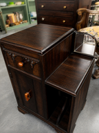 1910 Art Nouveau Dressing Cabinet With Side Mirror