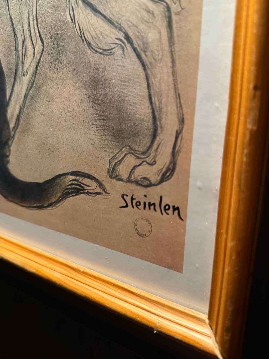 Original 1905 Steinlen Clinique Chéron Poster – Antique French Art Nouveau Lithograph of Cats & Dogs, Veterinary Ephemera