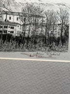 Aviano, Italy — Original Mid-Century Etching by R. Zacharias (c. 1940s–1950s)