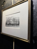 Aviano, Italy — Original Mid-Century Etching by R. Zacharias (c. 1940s–1950s)