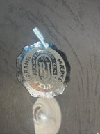 Mid Century Danish Design Mid Century Picture Frame with Convex Domed Glass, c. 1950s