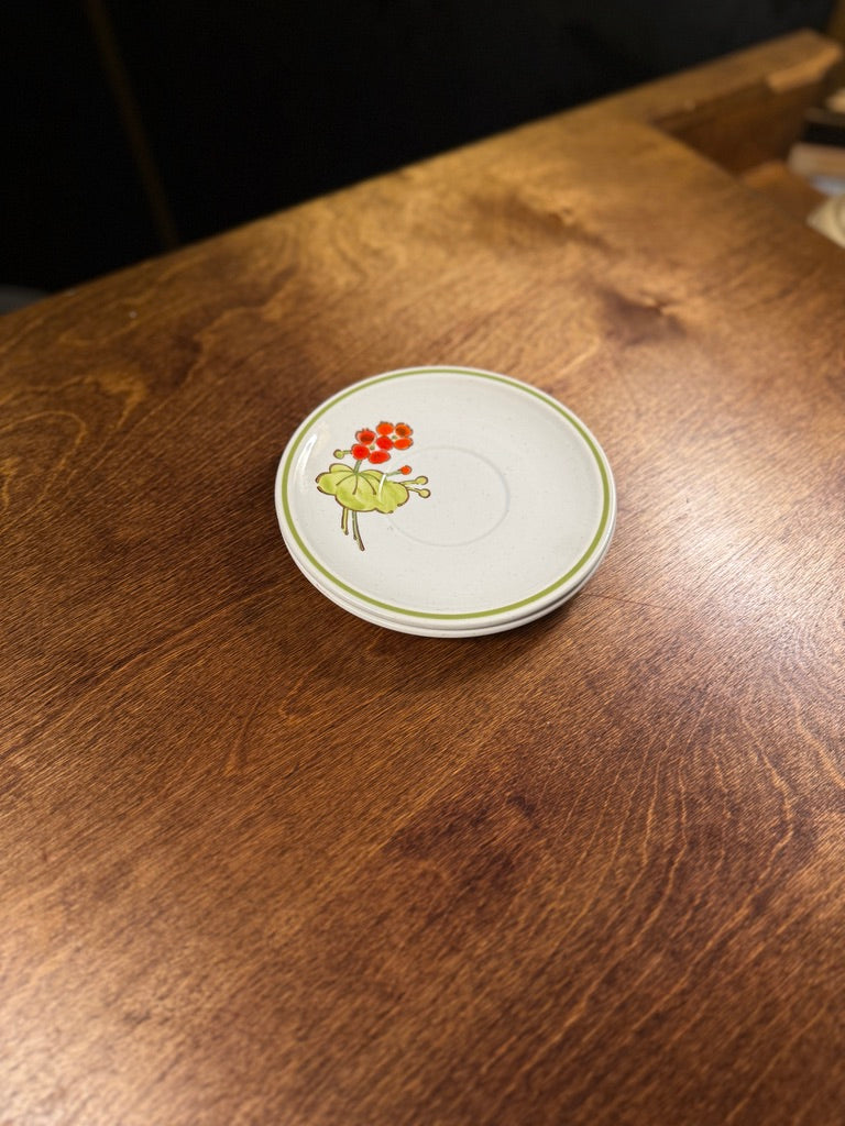 Metlox Poppy Trail Saucer c.1950–1965 | Mid-Century California Pottery (Pair) Set Of 2