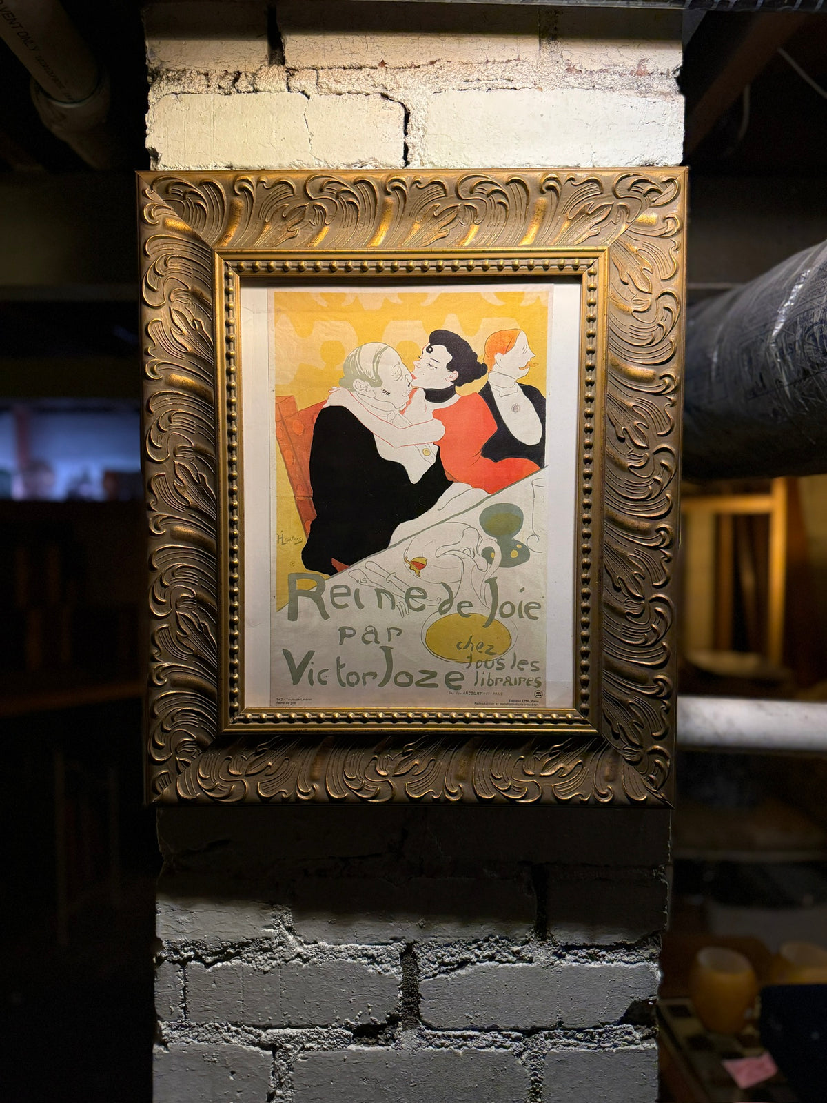 Framed Reine de Joie Toulouse-Lautrec Paris Poster
