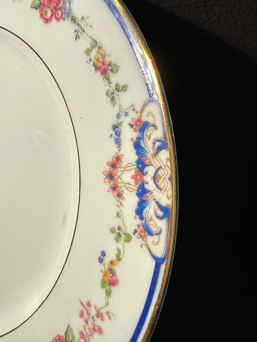 Antique Ovington Bros. New York Limoges Floral Porcelain Plate, c. 1890–1915
