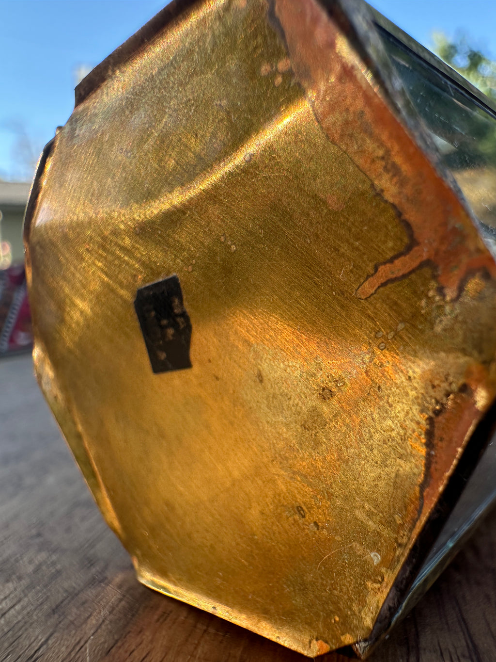 Brass and Glass Miniature Candle Lantern