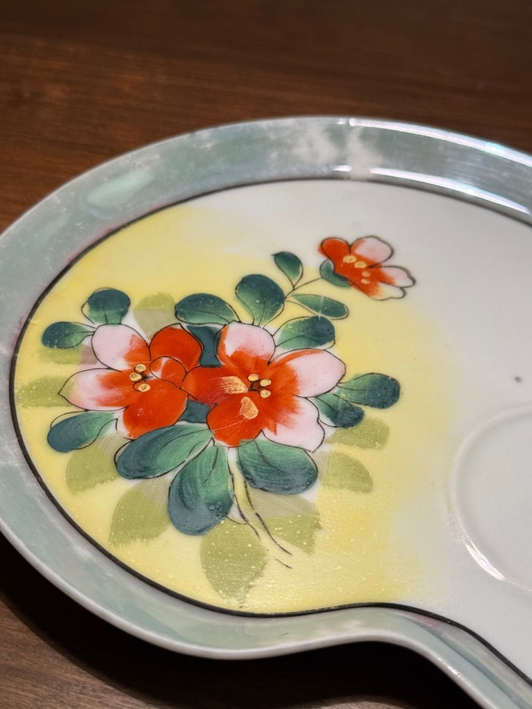 Vintage Hand-Painted Japanese Ceramic Ashtray (c.1930s–1940s)