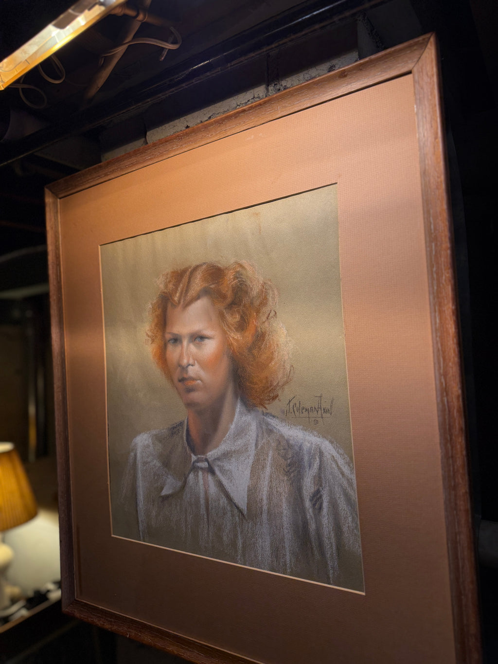 Early 20th Century American Pastel Portrait by T. Coleman Hill (c. 1905–1915)