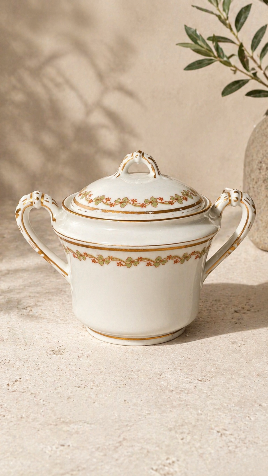 Antique Haviland & Co. Limoges Covered Sugar Bowl c. 1890–1920