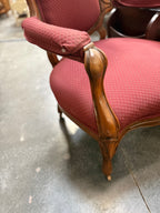 Antique Victorian Carved Walnut Parlor Armchair, c. 1855–1880