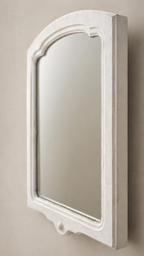 c. 1930s–1940s White Painted Wood Arched Mirror