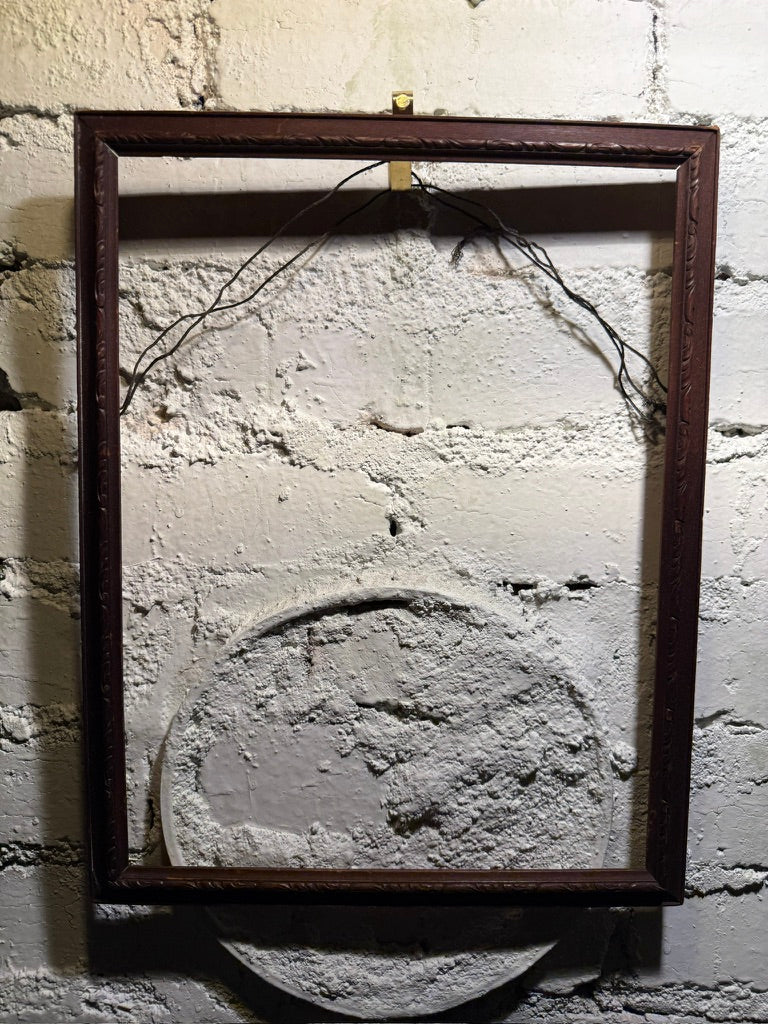 Antique Hand-Carved Wood Picture Frame, c. 1880s–1910s