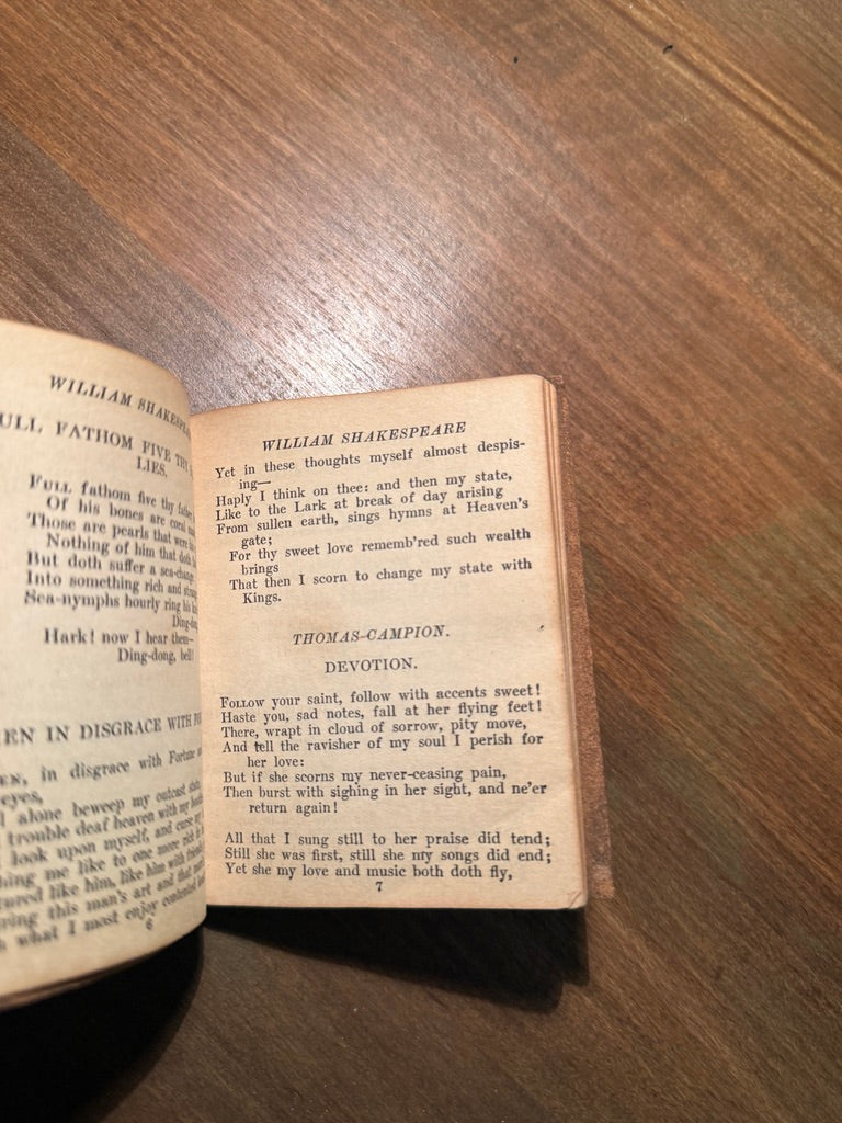 “Fifty Best Poems of Scotland” Miniature Leather-Bound Poetry Volume (c. 1890–1910)