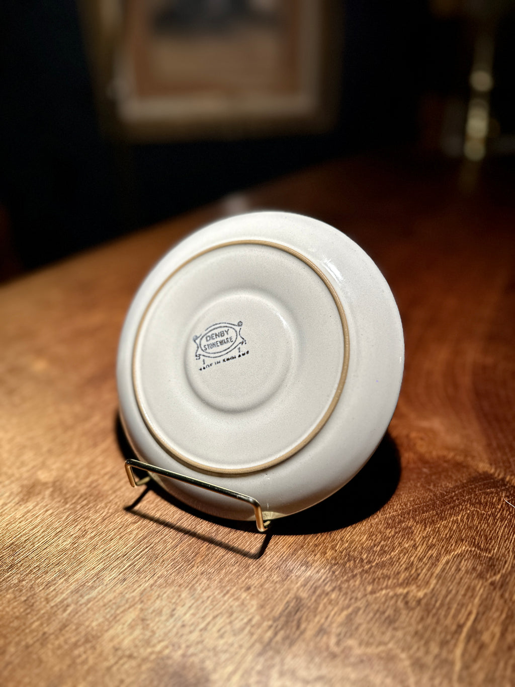 Vintage Denby Stoneware Saucer, Made in England, c. 1970s–1980s