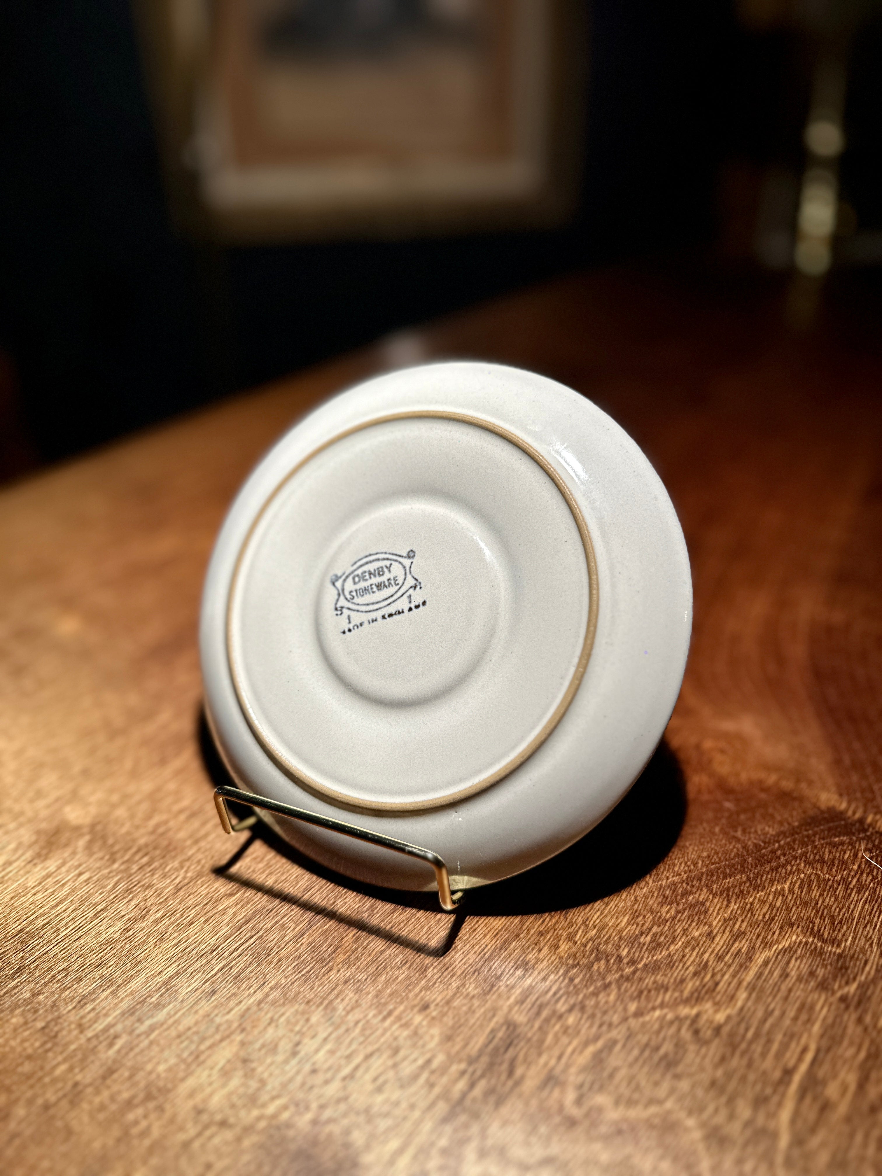 Vintage Denby Stoneware Saucer, Made in England, c. 1970s–1980s