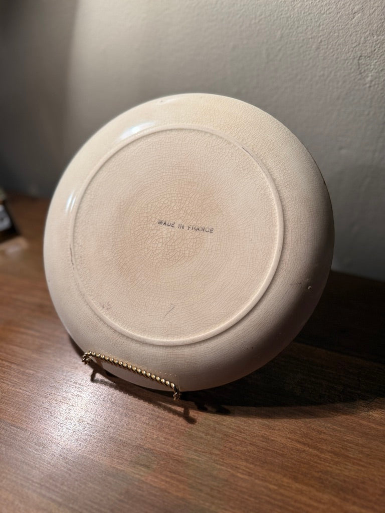 French Souvenir Transferware Plate Depicting St. George’s Hall, Liverpool, c. 1900–1920