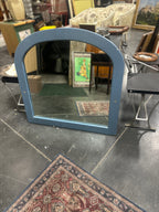 Early 20th Century Arched Dresser Mirror in Slate Blue, c. 1920–1940