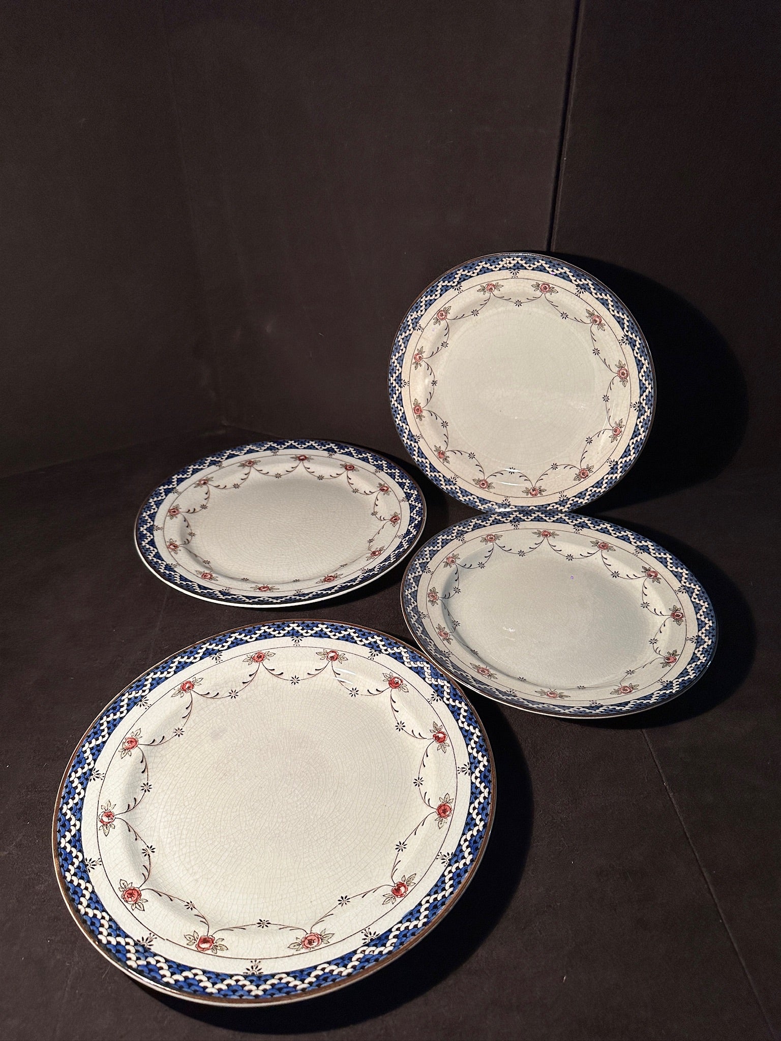Antique Royal Doulton Exeter Plates, c. 1910s–1920s