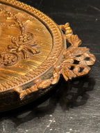 Pair of Antique Gilt Classical Medallion Wall Plaques, c. 1890s–1920s