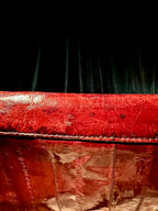 Burgundy Genuine Eel Skin Shoulder Bag, c. 1970s