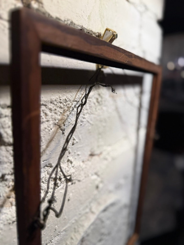 Antique Hand-Carved Wood Picture Frame, c. 1880s–1910s