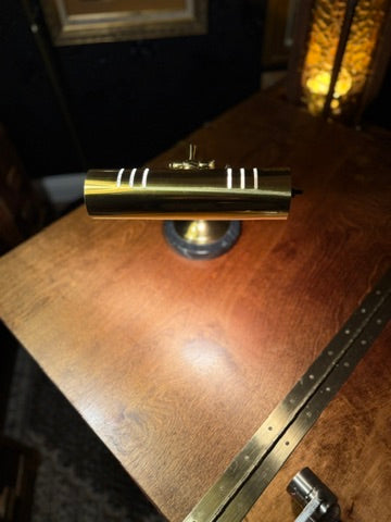 Vintage Brass Piano or Desk Lamp with Marble Base, Art Deco–Early Modern, c. 1925–1945