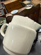 Alamo Pottery White Art Deco Creamer, c. 1940s