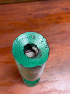 Antique Hand-Carved Wood Candlestick in Green Paint, c. 1880–1925