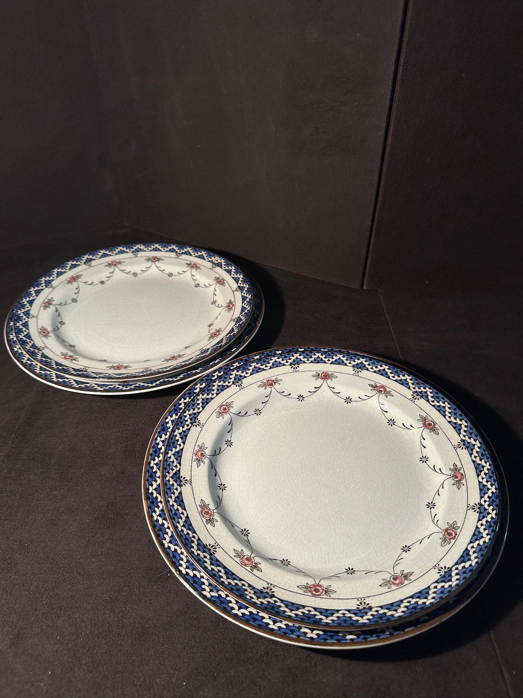 Antique Royal Doulton Exeter Plates, c. 1910s–1920s