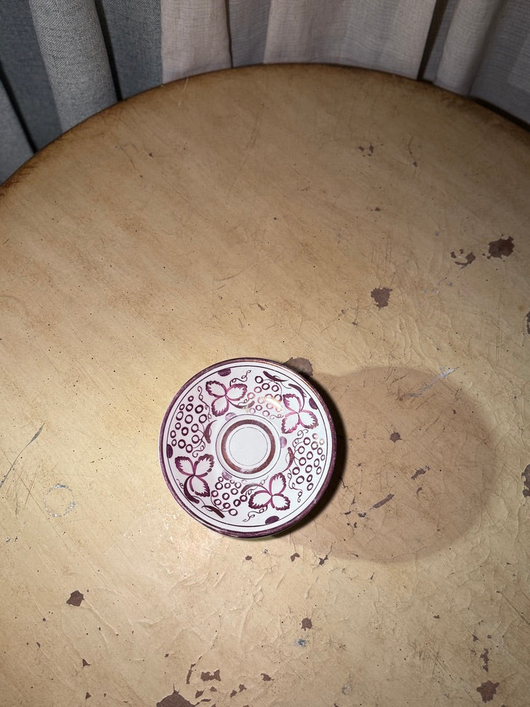 Gray’s Pottery Hand-Painted Grape Saucers, Stoke-on-Trent England c. 1920s–40s (Set of 4)