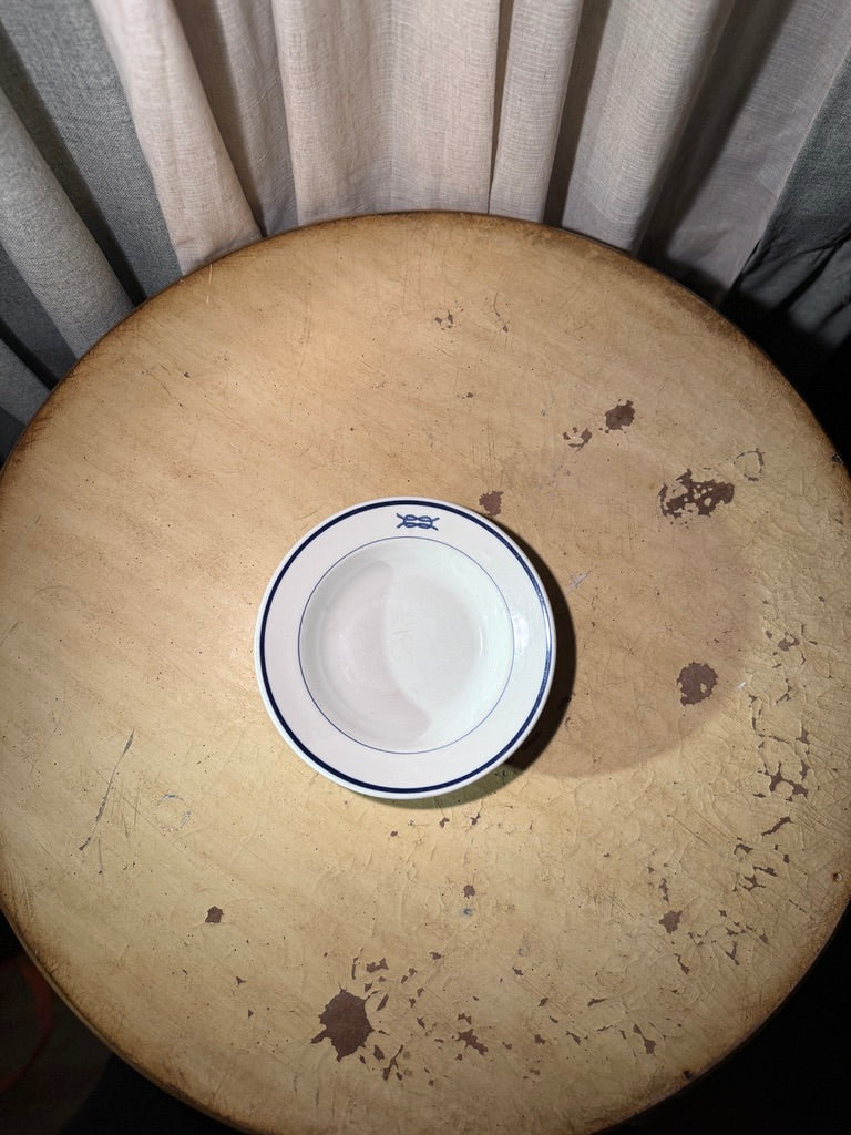 Syracuse China O.P. Co. Cobalt Rim Bowl, c. 1950s–60s