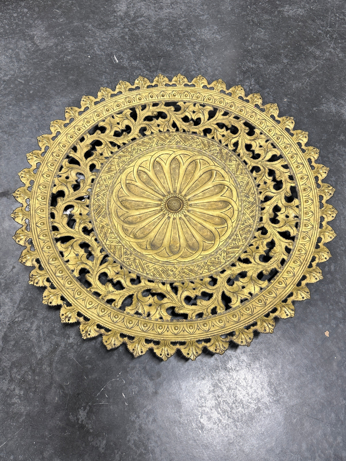 Egidio Casagrande Monumental Italian Brass Wall Sculpture, Borgo Valsugana, c. 1950s