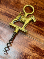 Antique English Brass Wire-Haired Terrier Corkscrew, Regd. 1922