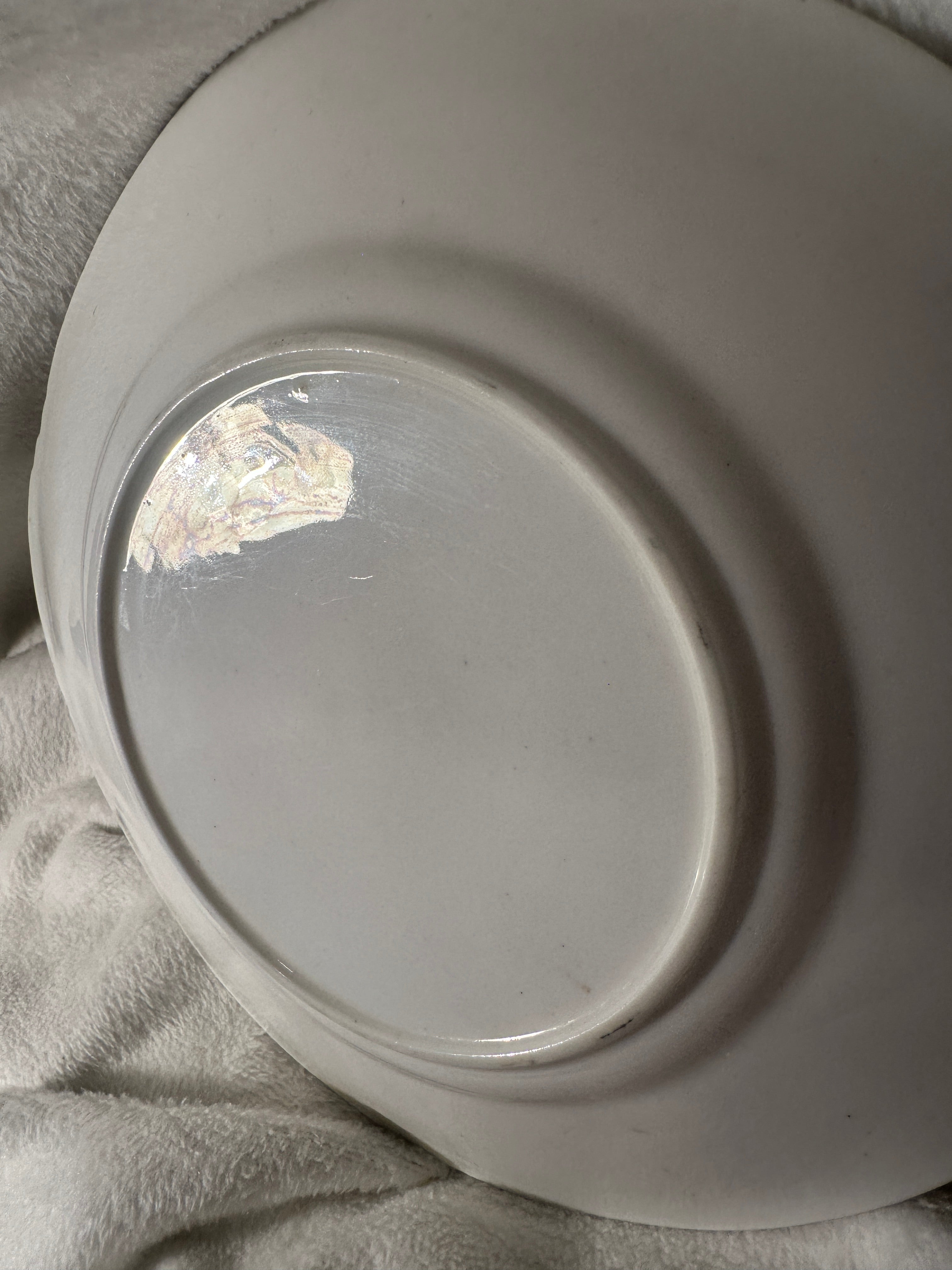 White Ironstone-Style Handled Serving Plate, c. 1920s