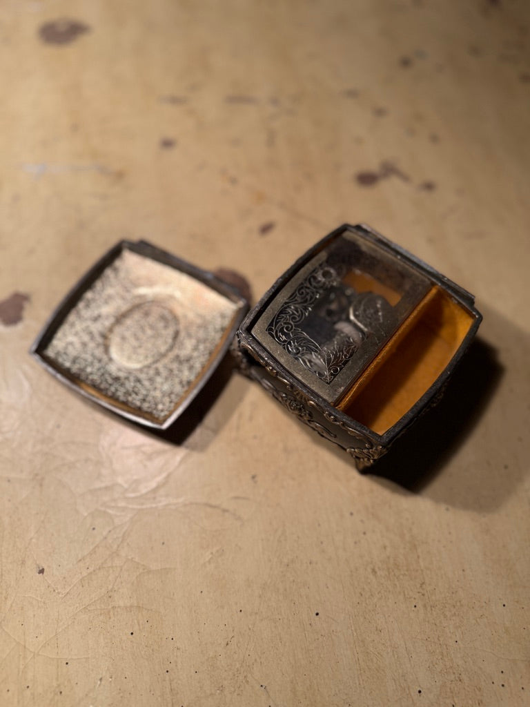 c.1960s Westland Japanese Music Box with Ormolu-Style Mounts & Cameo Lid