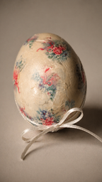 Vintage Floral Easter Egg Trinket Box c. 1970s