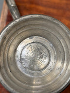 Vintage German Pewter Twin-Handled Vase, Zinn Mark, c. 1900–1940
