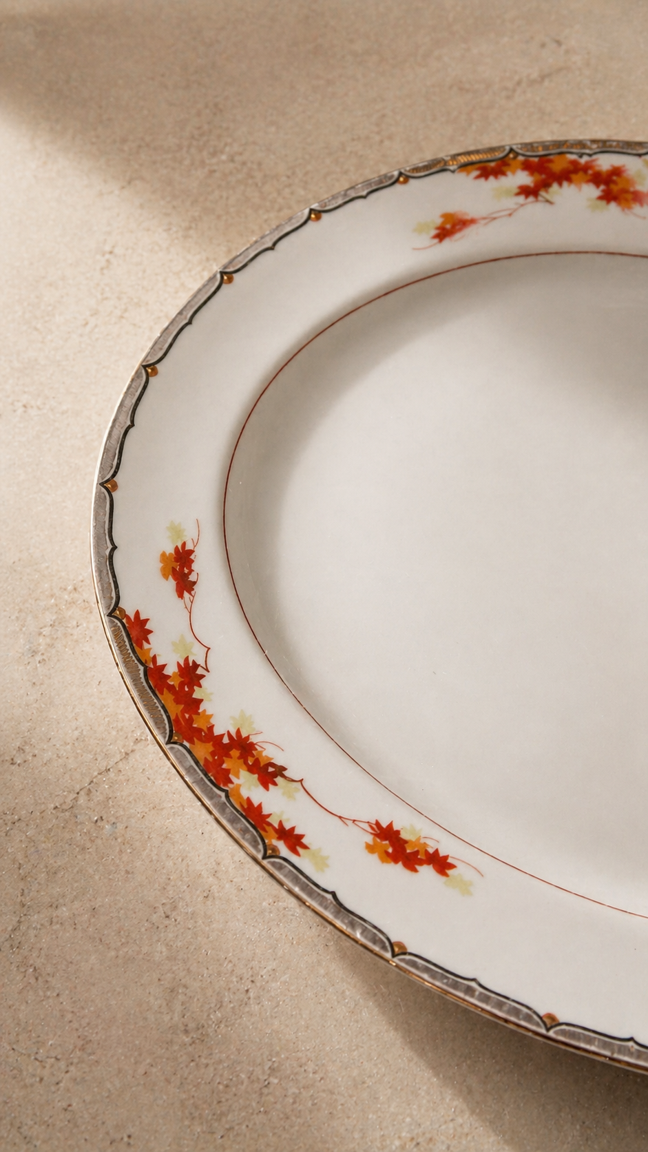 Vintage Autumn Maple Leaf Serving Platter c. 1980s