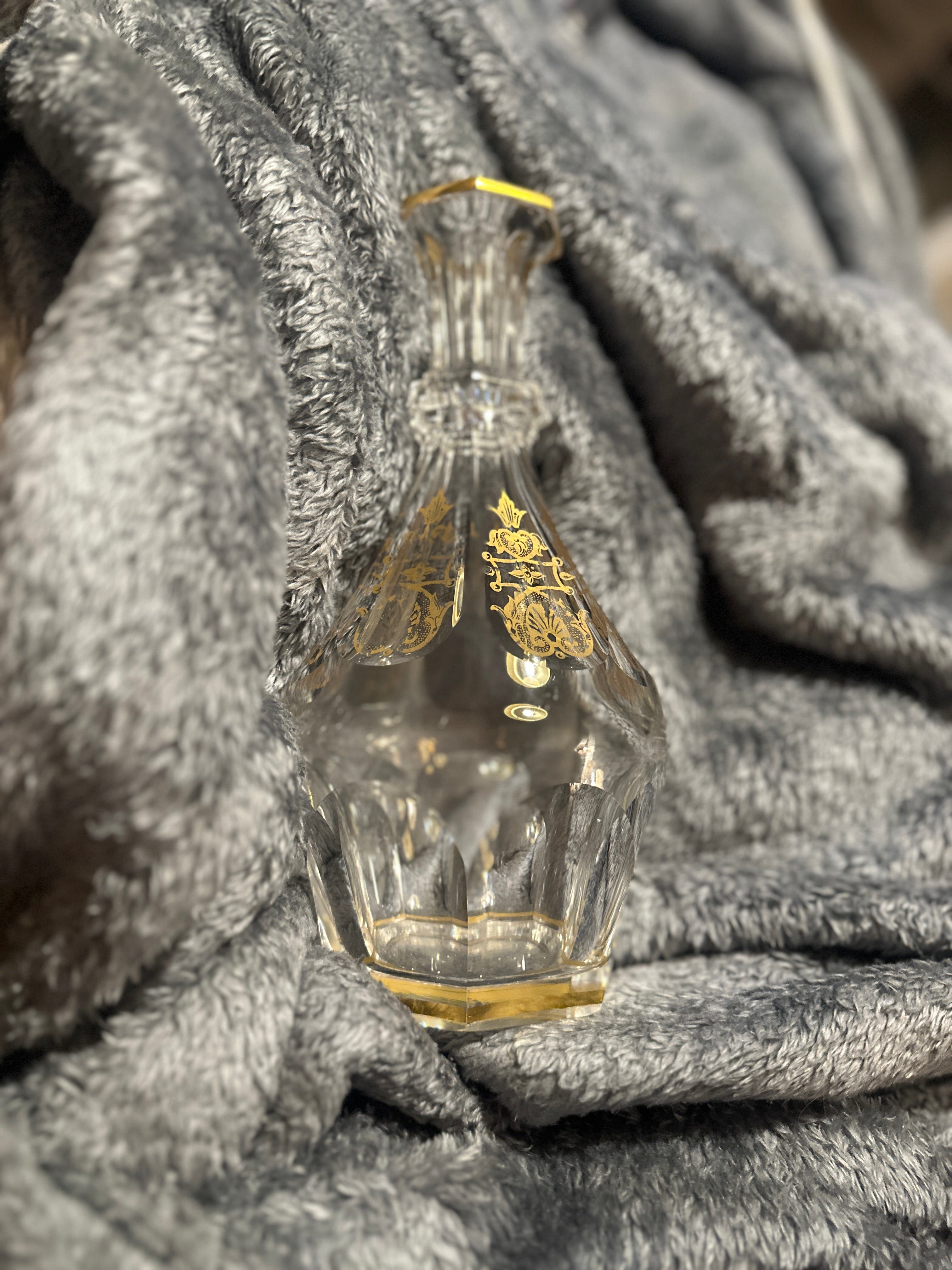 Baccarat Harcourt Empire Gilded Crystal Decanter France