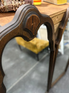 Pair of Vintage Georgian Revival Walnut Mirrors with Fan Motif, c. 1960s